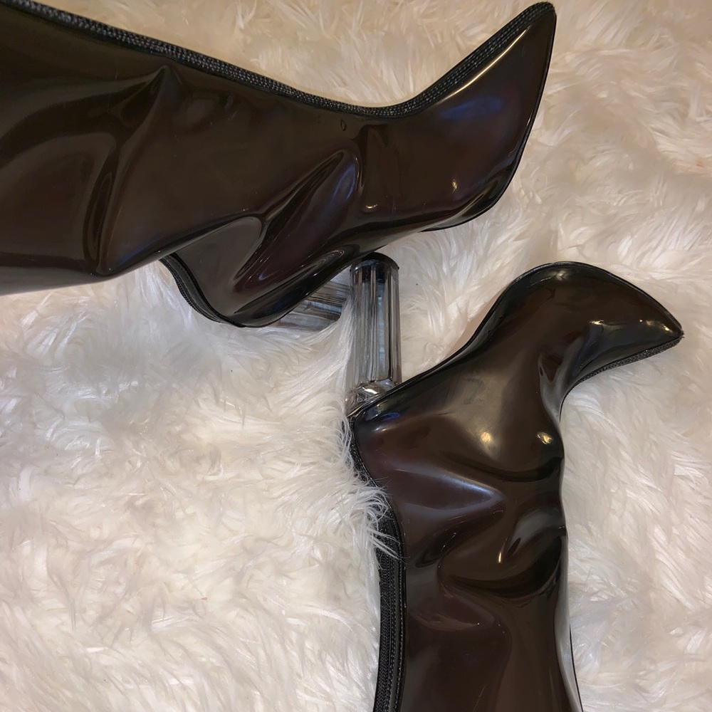Transparent Mid Calf Boot